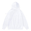 Rapper hoodie grunge pullover hip-hop top rave jumper white