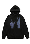 Sign language hoodie x-ray print pullover premium jumper