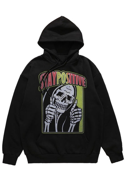 Death reaper hoodie skeleton pullover premium grunge jumper