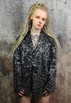 Sparkly sequin blazer luminous shiny high fashion jacket