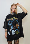 Rapper t-shirt vintage wash hip-hop tee retro skater top