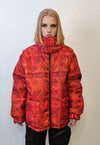 Thunder bomber reversible rave jacket detachable puffer red