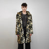 Brown leopard coat faux fur animal print trench spot pattern overcoat going out bomber detachable rock festival jacket cheetah peacoat