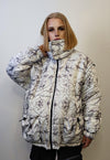 Thunder bomber reversible punk jacket detachable puffer