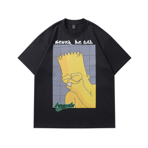 Vintage Bart Simpson t-shirt sad boy tee retro cartoon top in Beige