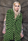 SKA check fleece coat handmade 2in1 Vans trench jacket green