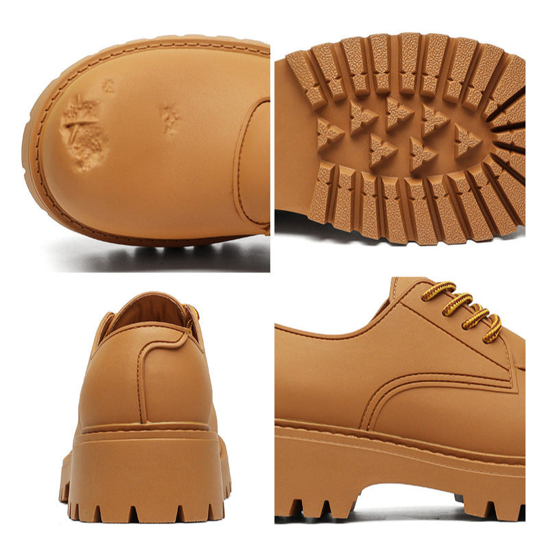 Brown chunky sole Derby shoes tractor platform punk e-boy e-girl shoes grunge trainers