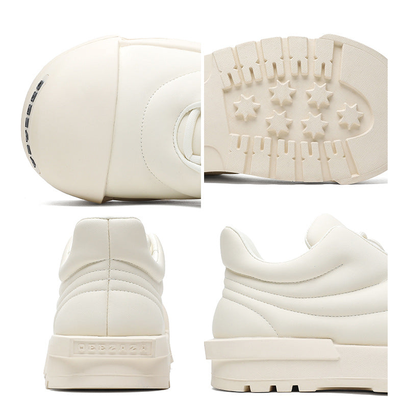 Chunky sole cyberpunk sneakers white 00s style grunge platform trainers old school punk shoes