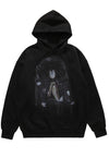 Creepy hoodie Gothic pullover premium punk jumper in black