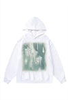 Grunge hoodie Gothic pullover premium punk jumper in white