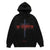 Cross print hoodie Gothic pullover punk redemption jumper