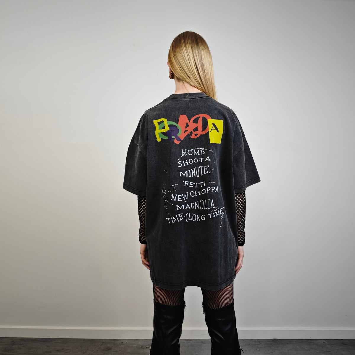 Lana Del Rey vintage t-shirt psychedelic tee rocker top grey