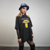 Magic mushroom t-shirt psychedelic tee festival top in grey