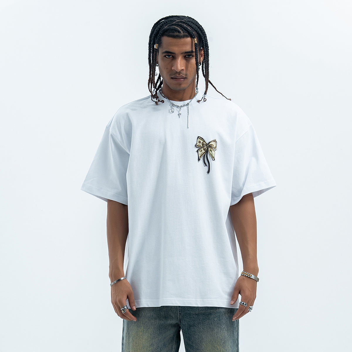 Money print t-shirt dollar sign tee hip-hop top rapper jumper black