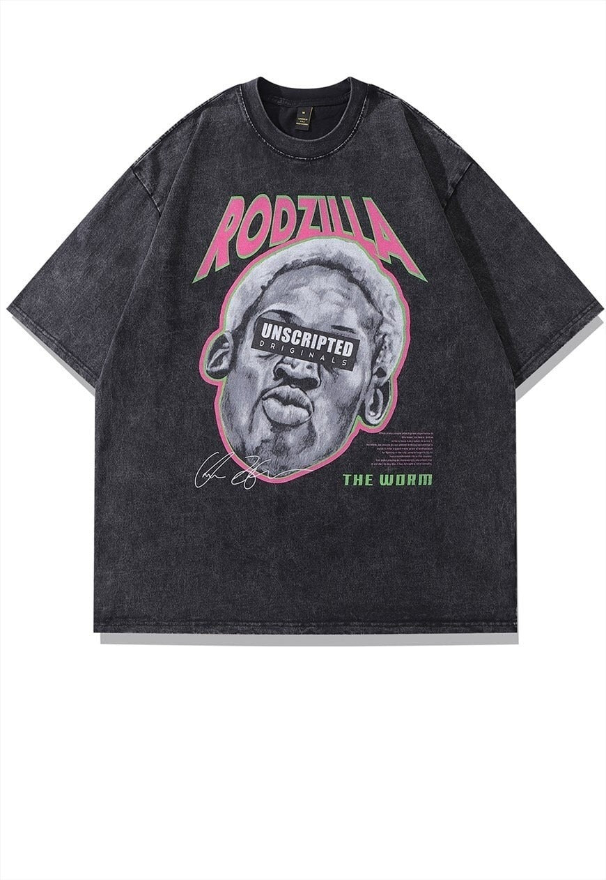 Basketball player t-shirt USA sports tee retro top in grey