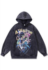 Anime hoodie movie pullover Japanese cartoon jumper in grey