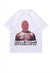 Hip-hop t-shirt retro rapper tee balaclava top in white