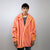 Neon faux fur jacket color changing bomber handmade detachable trench coat fluorescent fleece glowing festival mac in pink electric orange