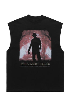 Horror movie tank top surfer vest retro sleeveless t-shirt