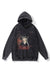 Doberman hoodie punk pullover grunge Pinscher top acid grey