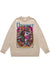 Robot sweater knitted anime jumper ripped top in beige