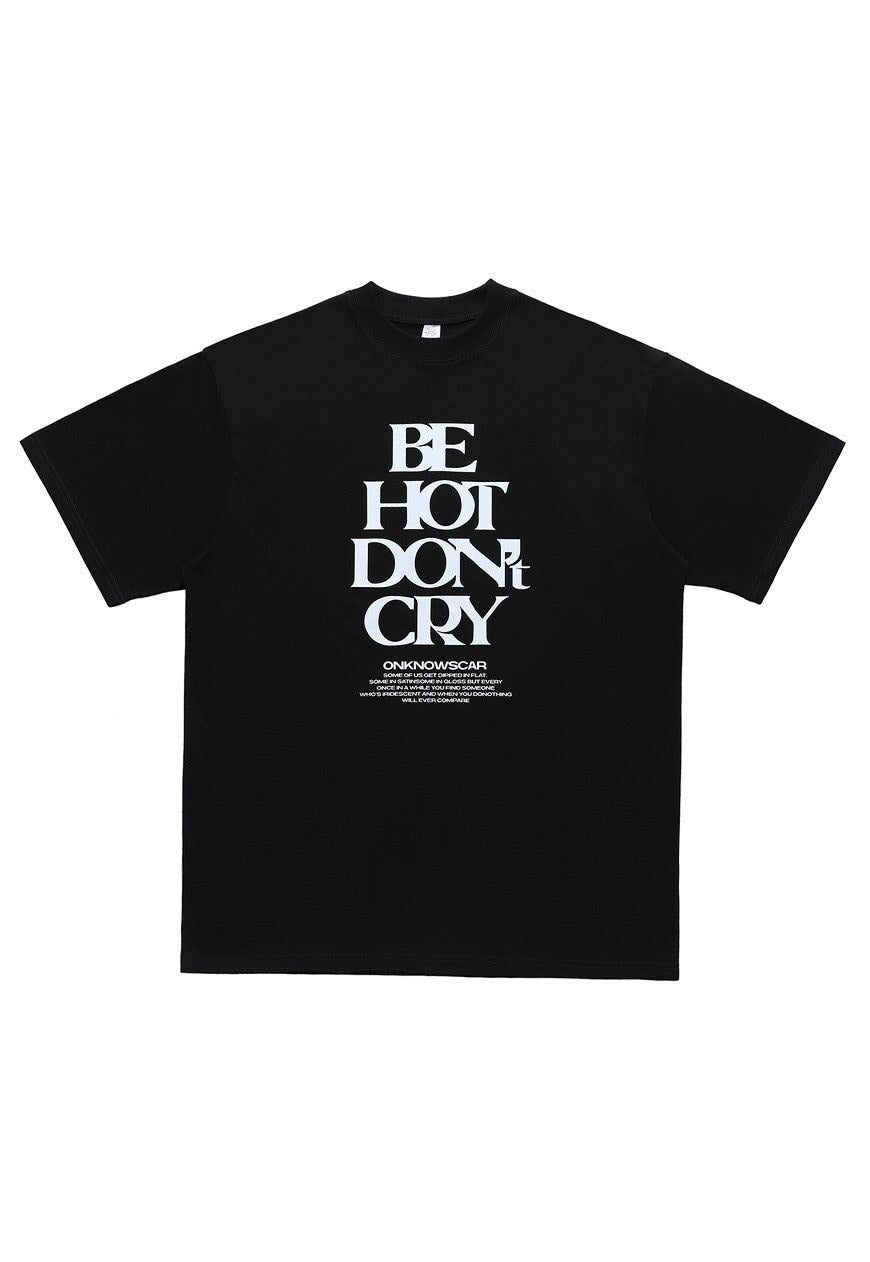 No tears slogan t-shirt cry boy tee grunge top in black