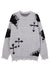 Cross patch sweater grey ripped y2k punk jumper Gothic top