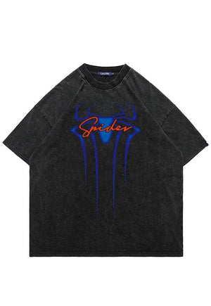 SPIDER PRINT vintage wash t-shirt sample sale 3 for 2