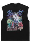 Balaclava tank top surfer vest retro rap sleeveless t-shirt