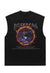 Earth print sleeveless t-shirt space tank top surfer vest