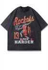 James Harden t-shirt basketball tee Rockets top in grey