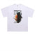 Grenade print t-shirt grunge punk tee retro slogan top white