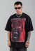 Monster print t-shirt punk Devil tee Satan Gothic top black