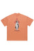 Saint print t-shirt Virgin Mary tee angel top in orange