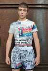 Gay crop top LGBT graffiti top loose fit gay rainbow tee