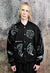 Grunge varsity jacket Gothic patch baseball bomber black