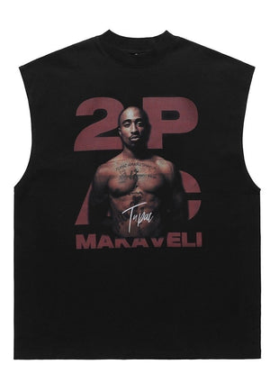 Rapper tank top surfer vest retro hip-hop sleeveless t-shirt