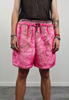 Pink faux fur shorts luxury going out fuzzy cropped pants