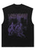 Monster print tank top surfer vest horror sleeveless t-shirt