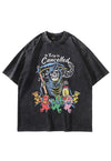 Car bears t-shirt grim reaper tee retro creepy top acid grey