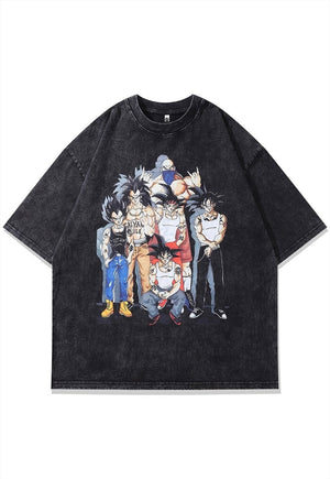 Dragonaball Z t-shirt grunge anime tee retro Japanese top