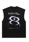 Infinity print tank top surfer vest retro sleeveless t-shirt