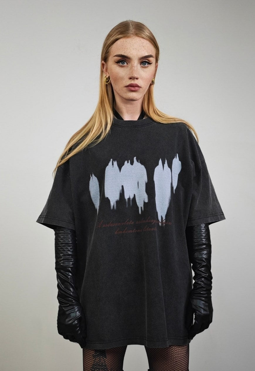 HIP HOP PRINT vintage wash t-shirt sample sale 3 for 2