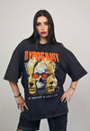 Robot t-shirt hypocrisy slogan tee retro skull top vintage