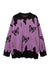 Butterfly sweater distressed grunge jumper ripped top purple