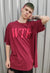 Gradient graffiti tee WTF slogan grunge t-shirt in red