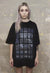 Sculpture print t-shirt retro VCR top grunge punk tee black