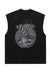 Krampus print tank top surfer vest retro sleeveless t-shirt