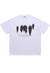 Creepy print t-shirt Gothic tee utility grunge top in white