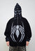 Spiderweb bomber Gothic fleece jacket grunge punk puffer